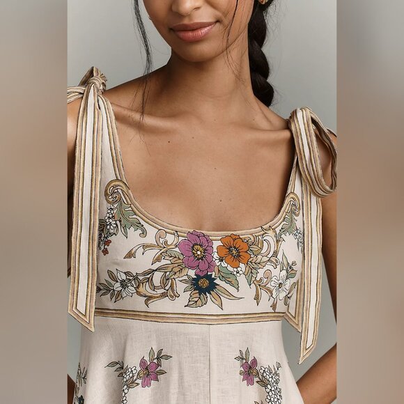 Alemais Antoinette Ballet Linen Midi Dress - Picture 4 of 14